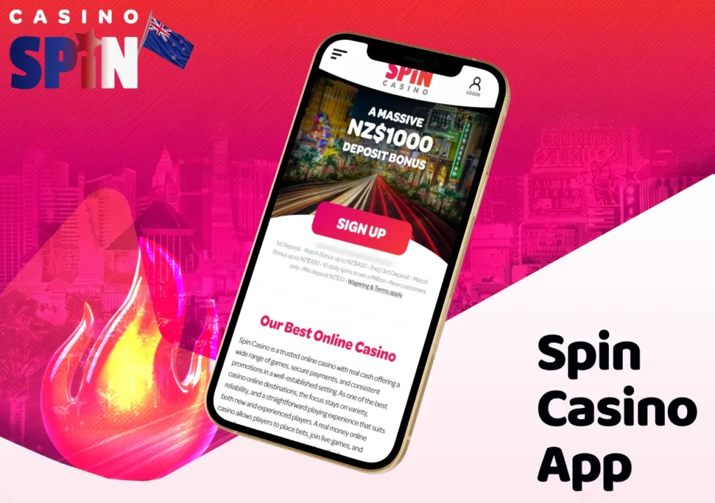 The mobile app lets players enjoy casino games and manage their account on the go.